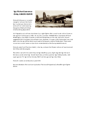 A preview of a PDF biography for Chitty, Richard Lawrence